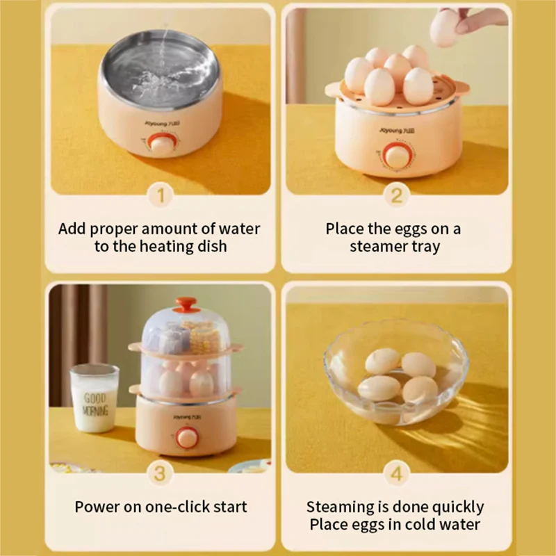 New Egg Boiler, Egg Steamer, Automatic Power Off, Household Small Multifunctional Mini Scheduled Breakfast Boiler