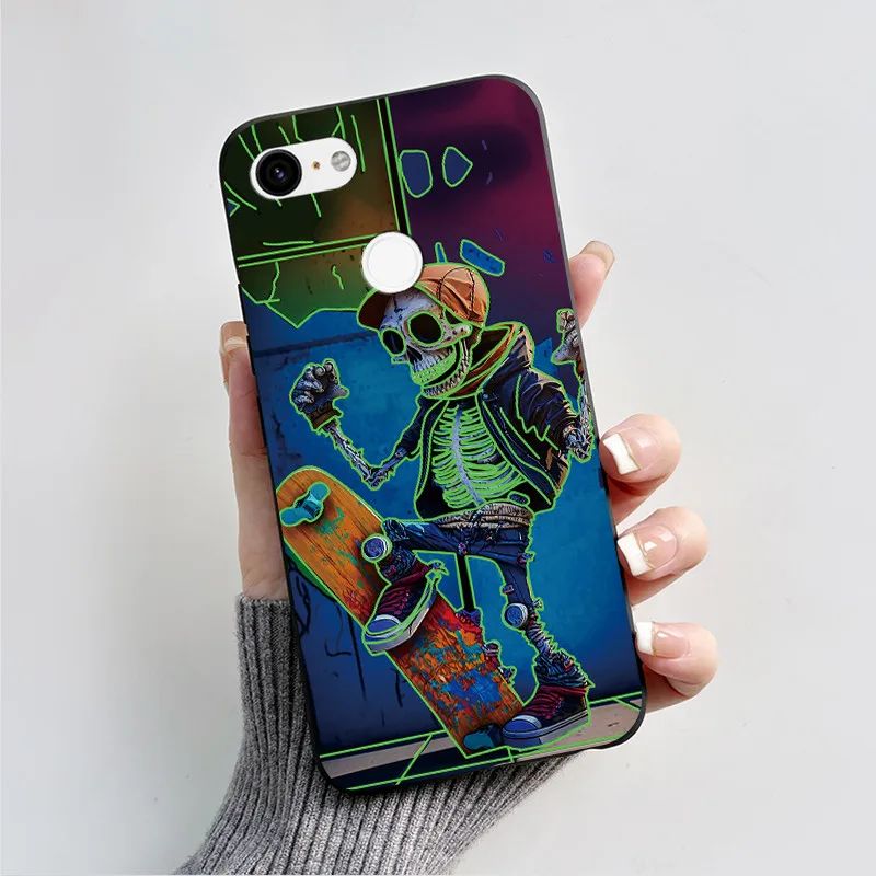 Charming Heart Cartoon Black Bumper Soft TPU Silicone Phone Case