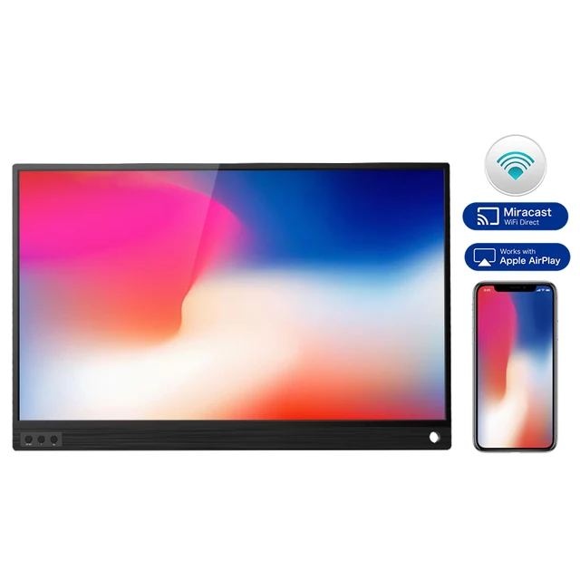 USB C 타입 HDMI 호환 무선 휴대용 모니터