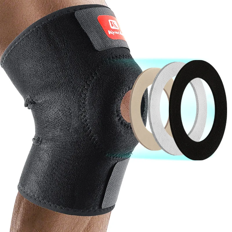 Knee Brace with Side Stabilizers Relieve Meniscus Tear,Joint Pain,Sports Injuries,Breathable Adjustable, Running Workout Sports