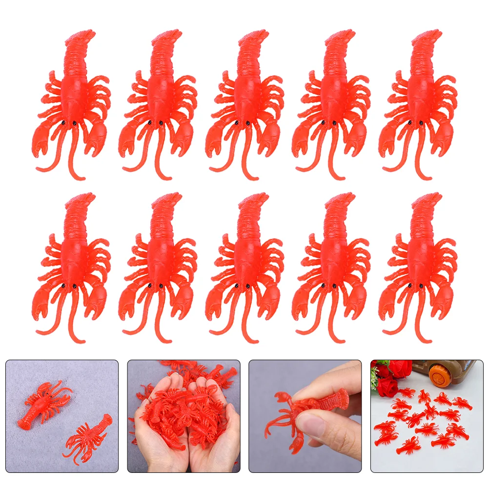 

25 Pcs Toy Simulated Crayfish Adorable Lobster Soft Rubber Funny Fake Wear-resistant Educational Interesting Child