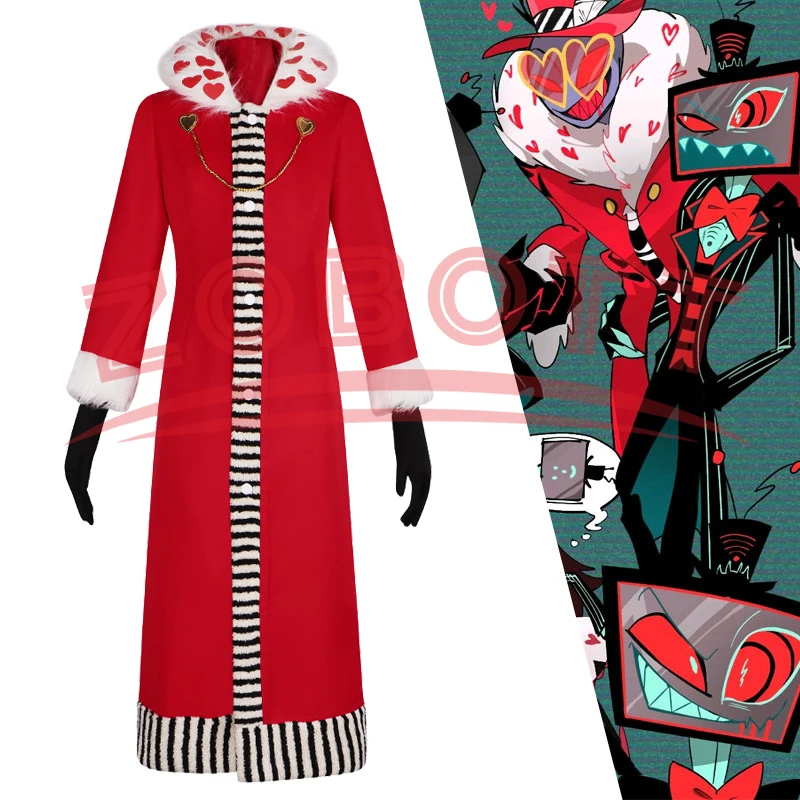 

Костюм для косплея по мотивам игры Валентино, нарядное платье, костюм со шляпой, костюмы для косплея из аниме, красный костюм