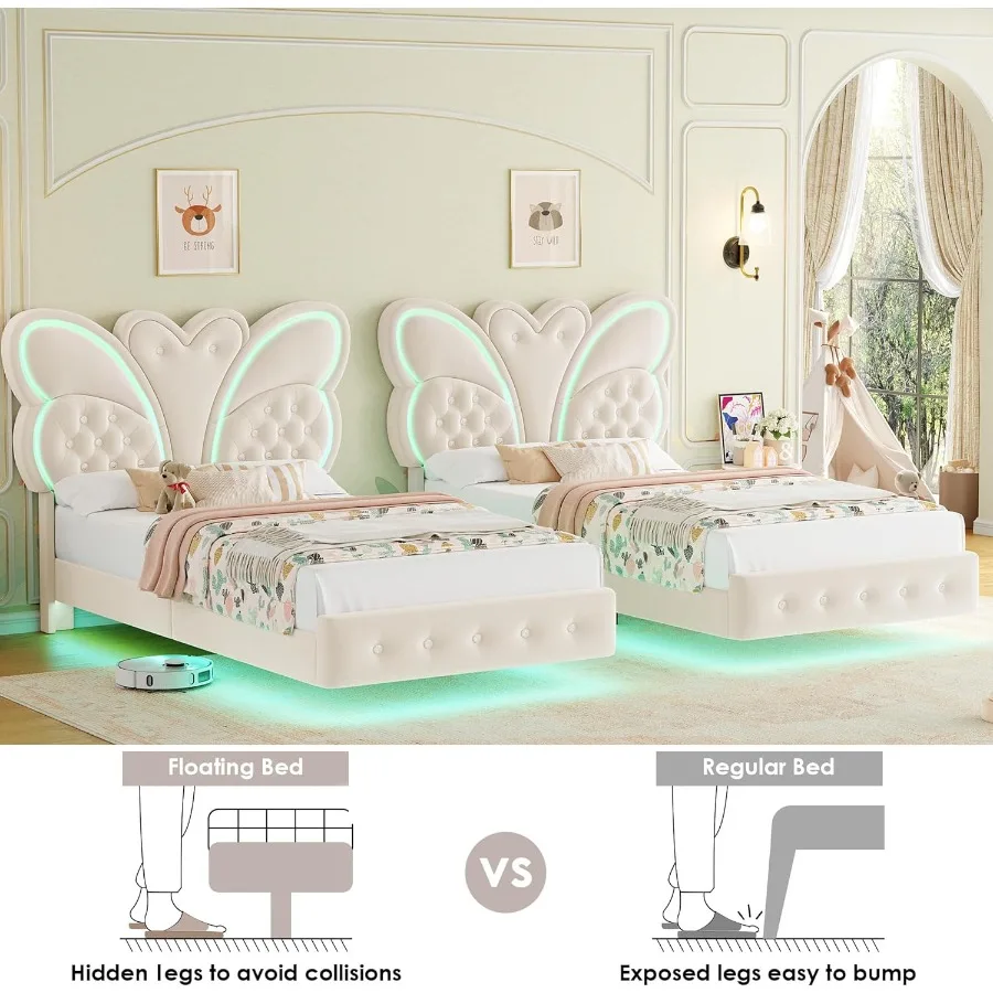 Butterfly LED Twin Bed 4