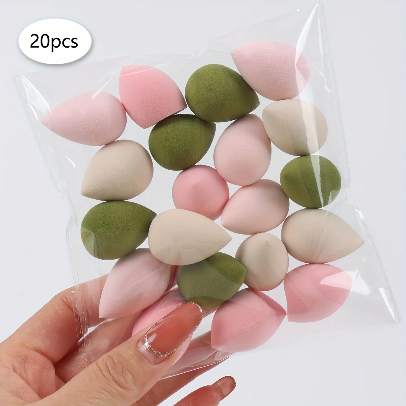 20/50/100PCS Mini Makeup Sponges - Latex-Free, Water-Activated Blenders for Foundation/BB Cream/Concealer, Precision Eye