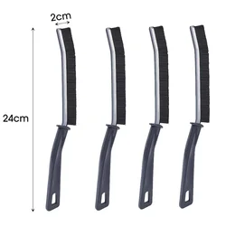 Multi - Purpose Deep Clean Groove and Tile Scrubbing Brush (Black- 4PCS)