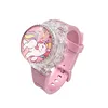 Fashion Creative Gyro Turntable Unicorn Light up Watch Students Watch Colorful Horse Light up Electronic Display 3