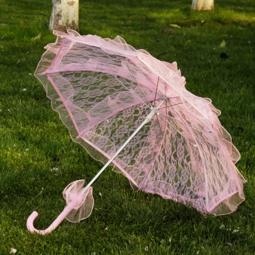 Colorful Lace Florals Bridal Umbrellas for Wedding Party Craft Flowers Wedding Decor Props Accessories bridal lace parasol set