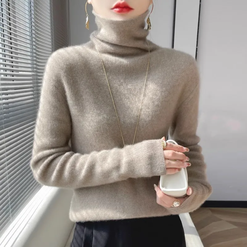 Camila® | Women's knitted turtleneck sweater with long sleeves