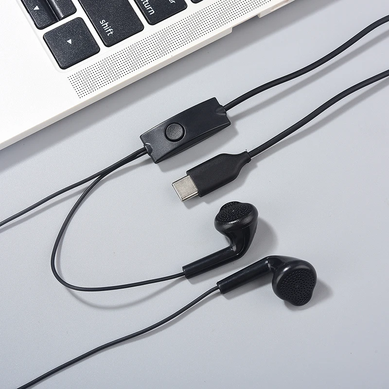 For Samsung A55 A53 A73 A34 A54 M53 A90 A80 A60 S10 5G Type C Earphones In-ear Wired Mic Control USB-C Headset For S21 S20 S23FE 6