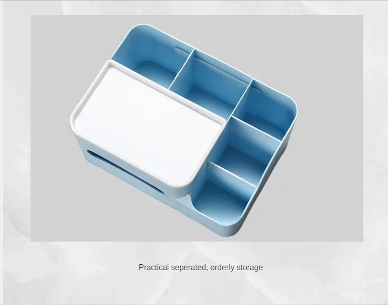 Multifunctional Tissue Storage Box Cover Napkin Holder Sundries Ontainer Stationery Organizer for Bedroom Office Bathroom Vanity 3