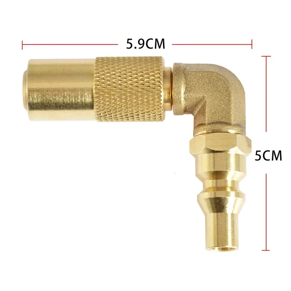 Propane Elbow Fitting Replace Low Pressure Gas Griddle Portable Quick Connect For 9/16 Inch To 1/4 Inch Propane Adapter