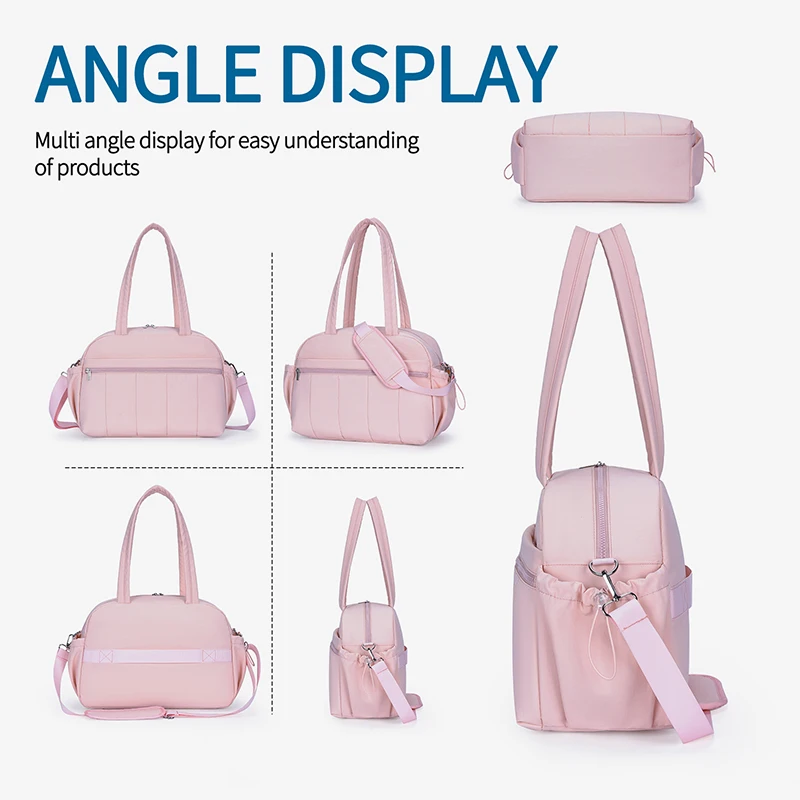 Travel handbag, large capacity women's fitness bag, multifunctional dry wet separation, short distance business luggage bag, por