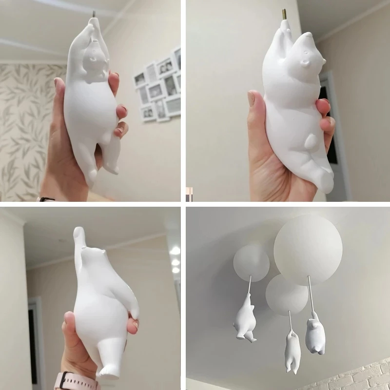 Bedroom Pendant Lights Children's Room Nursery Cartoon Bear Hanging Lamps For Ceiling Living Room Balloon Ceiling Chandelier pendant lights pendant lamp chandelier lighting vintage pendant lights
