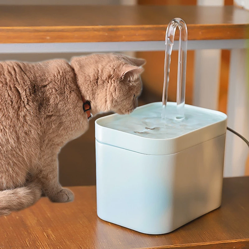 Automatic Cat Water Fountain Electric Mute Cat Dispenser With Tap Pets