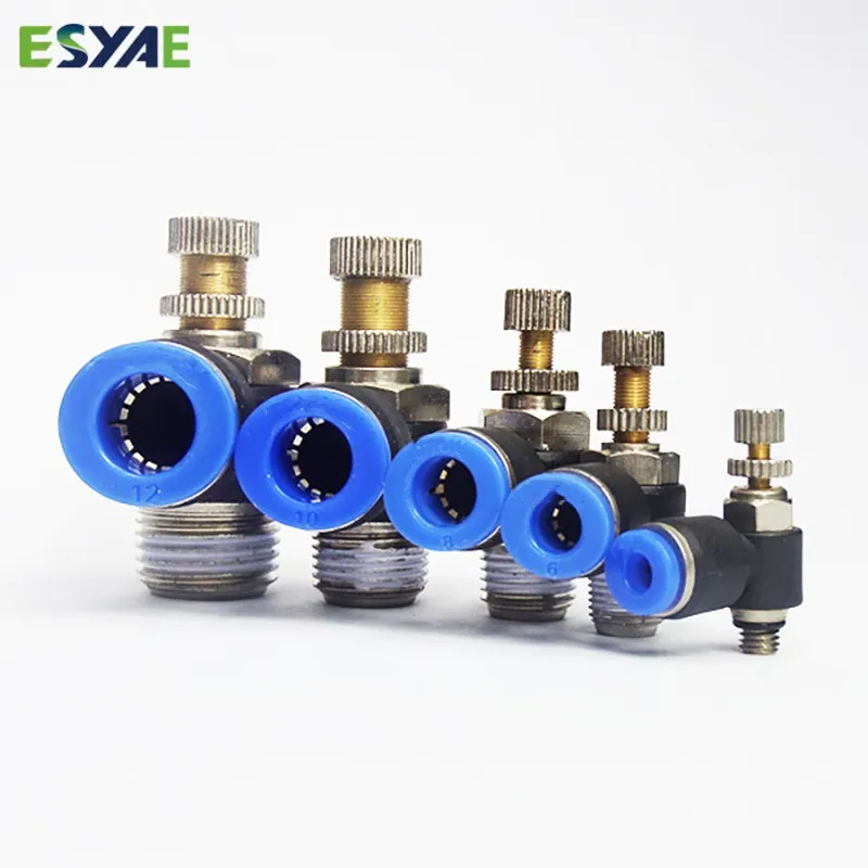 

SL type 4 6 8 10 12mm Fast connection Pneumatic Fitting M5 1/8" 1/4" 3/8" 1/2" air speed Regulating valve throttle valve