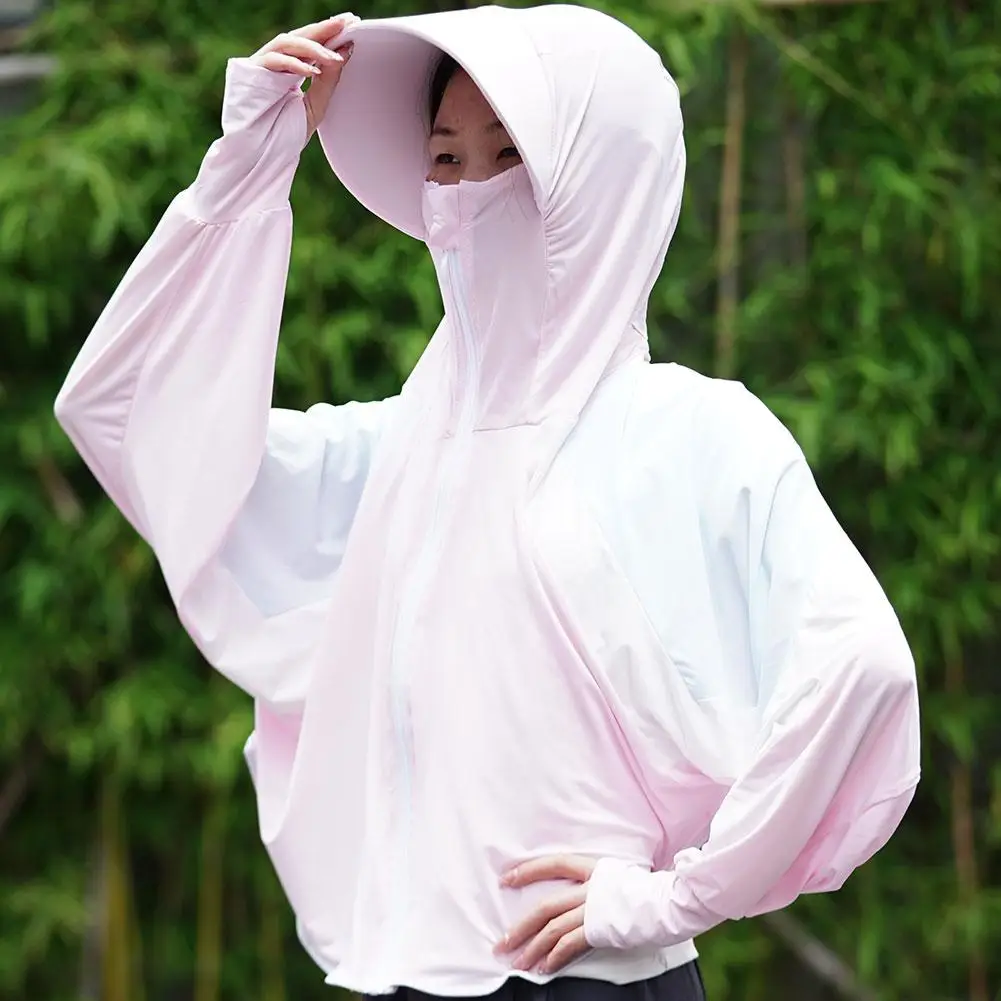 Cooling UV Protection Clothing UPF 50+ Women Sun Protection Clothing Ultra-thin Breathable Quick-drying Sun Jacket