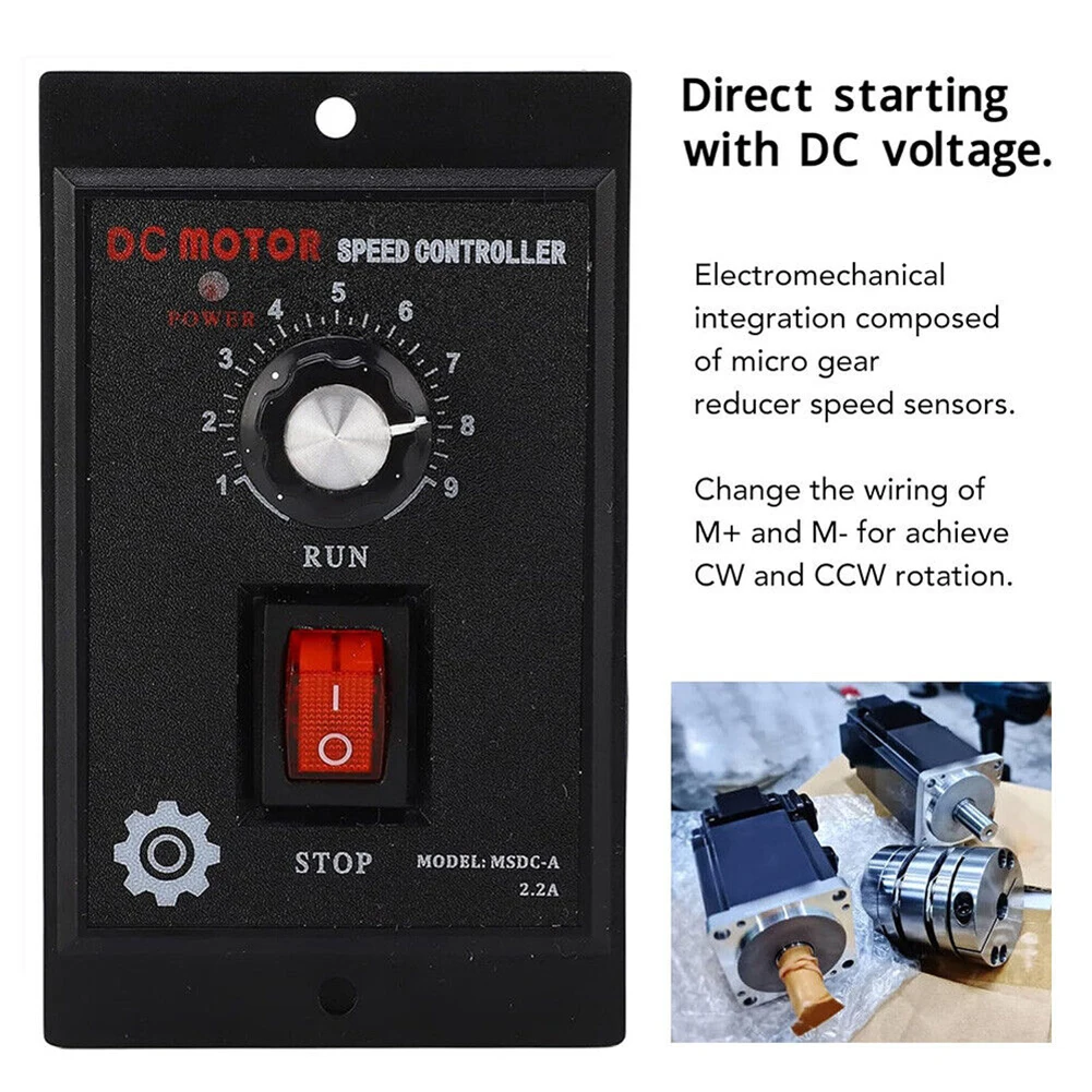 500W DC 모터 속도 컨트롤러, AC 110V-DC 90V 정방향 가역 레귤레이..