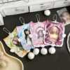 Kpop Photocard Holder with Keychain Y2K Kawaii Bow Photo Card Sleeves ID Badge Holder Card Protector 4
