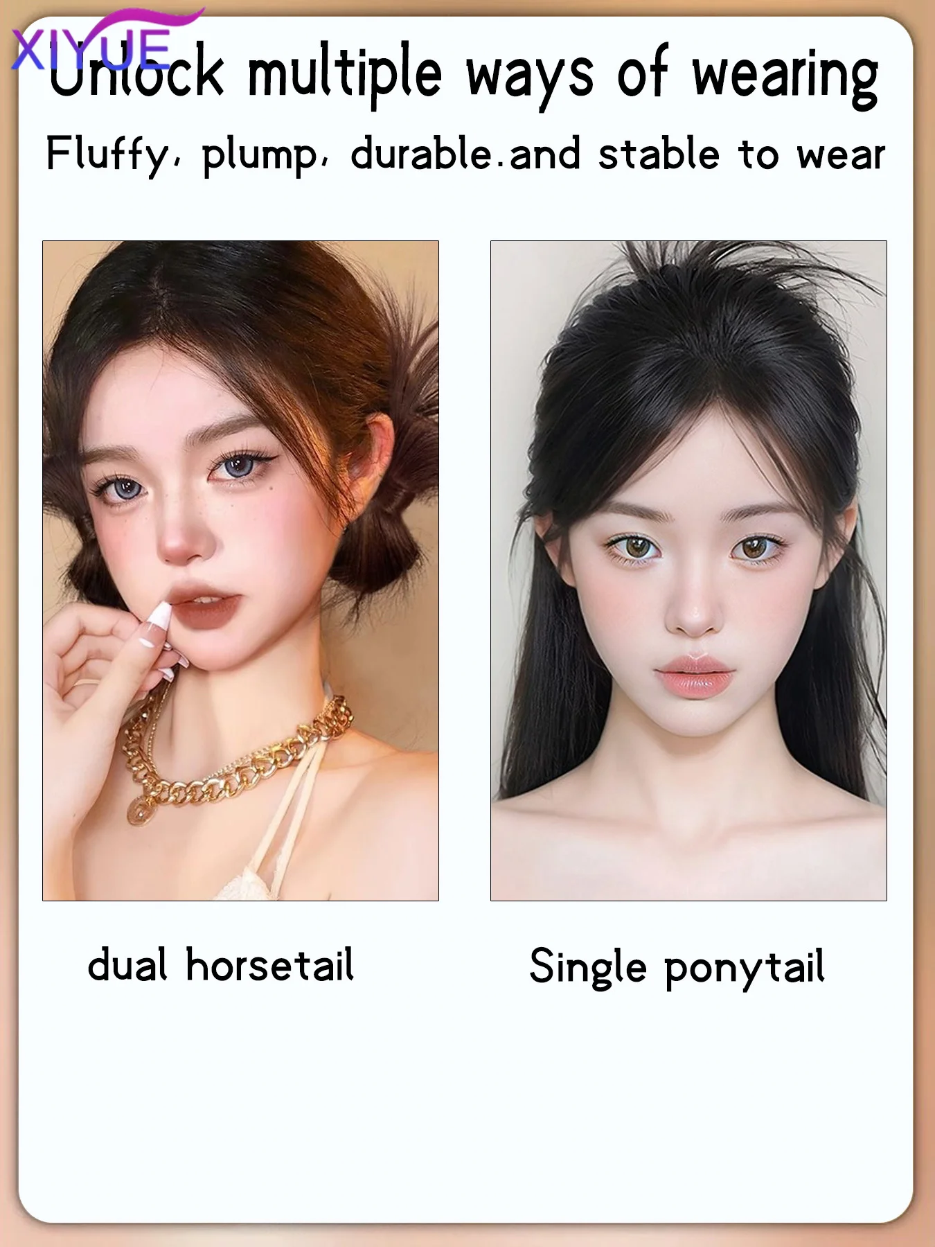 Synthetic Women Half-tie Hair Claw Feather Shuttlecock Head Lazy Head Clip Wig Catch Clip High Ponytail Hair Accessories