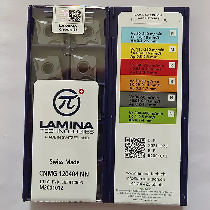 CNMG120404NN LT10/CNMG120408NN LT10/CNMG120412NN LT10 LAMINA CNC 카바이드 인서트 10 개/상자