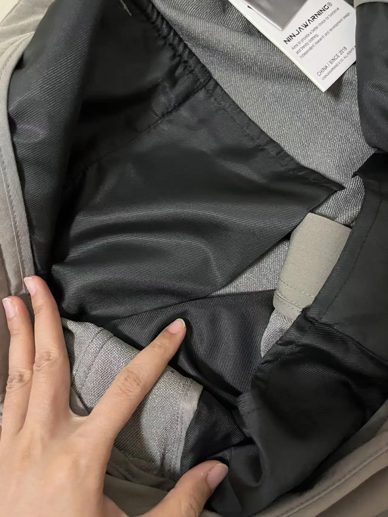 Ninja warning Drop crotch wide shorts dwr multipocket waist adjustment techwear ninjawear