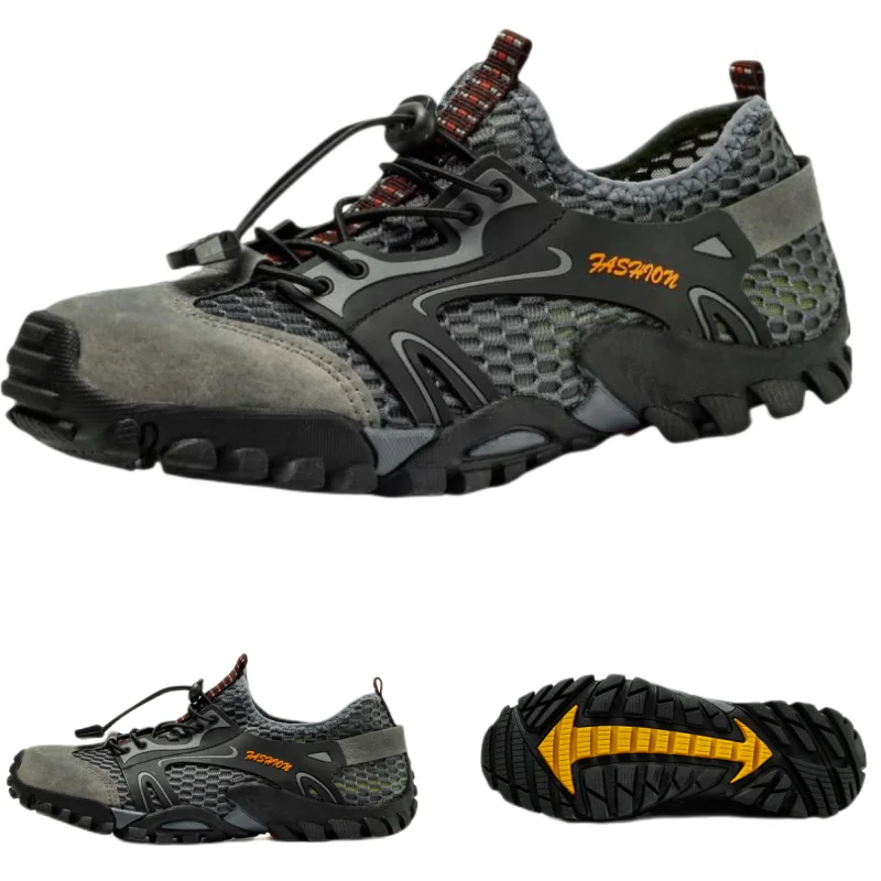 Summer Men's Water Sports Wading Shoes Large 38-50 Men's Mountaineering Mesh Breathable Creek Treading Shoes