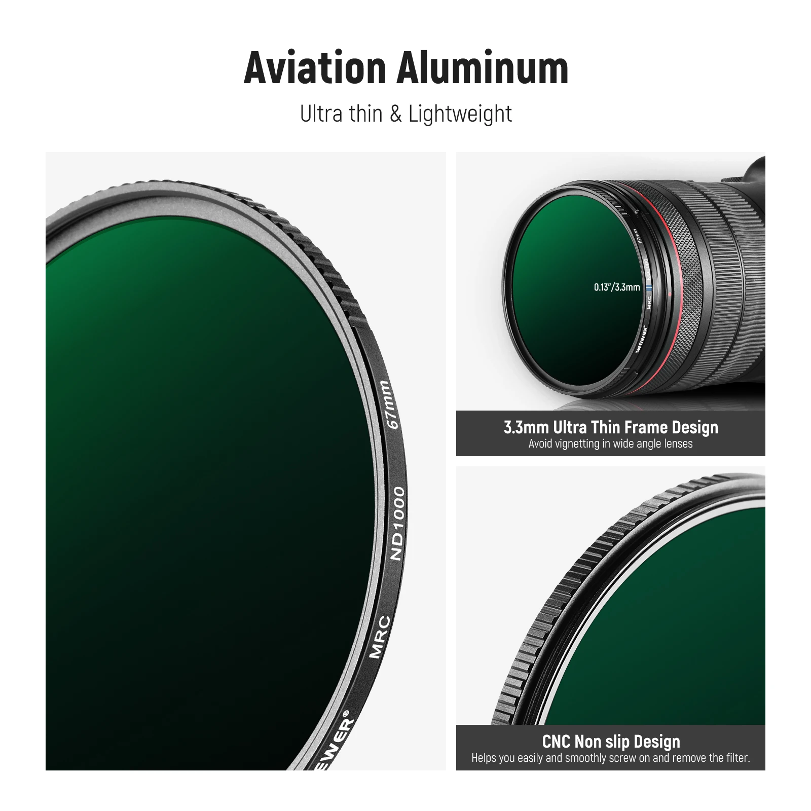 Fixed ND Filter Kit ND1000 ND64 ND8 ND4 Neutral Density Filter Set Double Sided