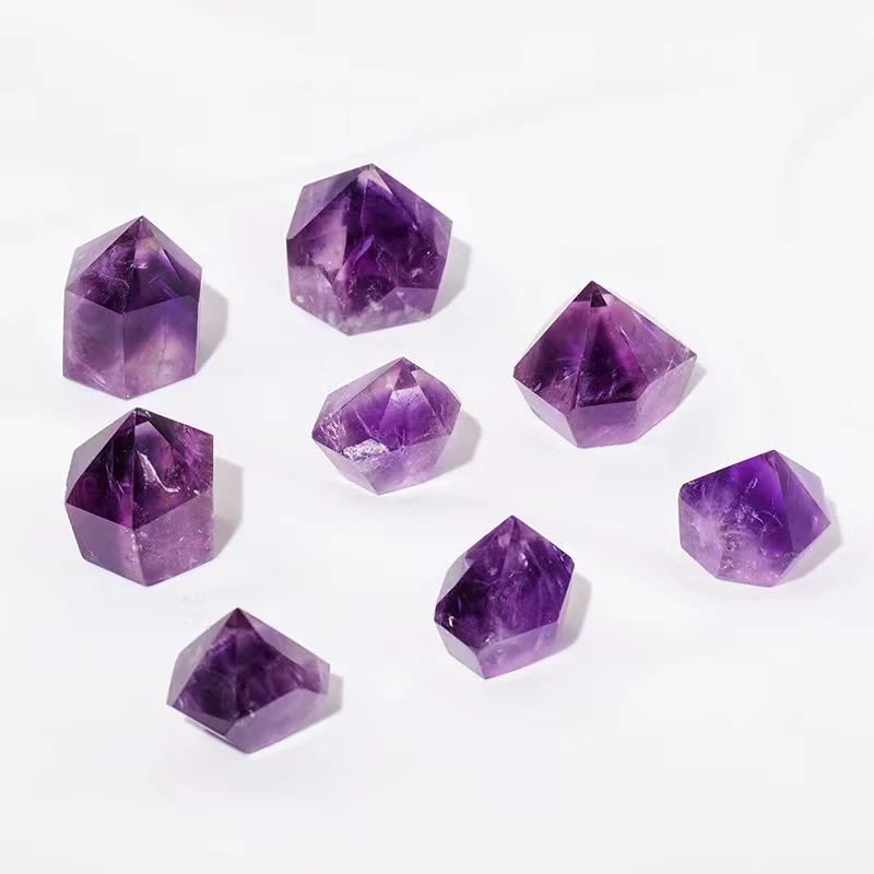 

natural amethyst Tower quartz crystal wand point rieki healing for home decoration