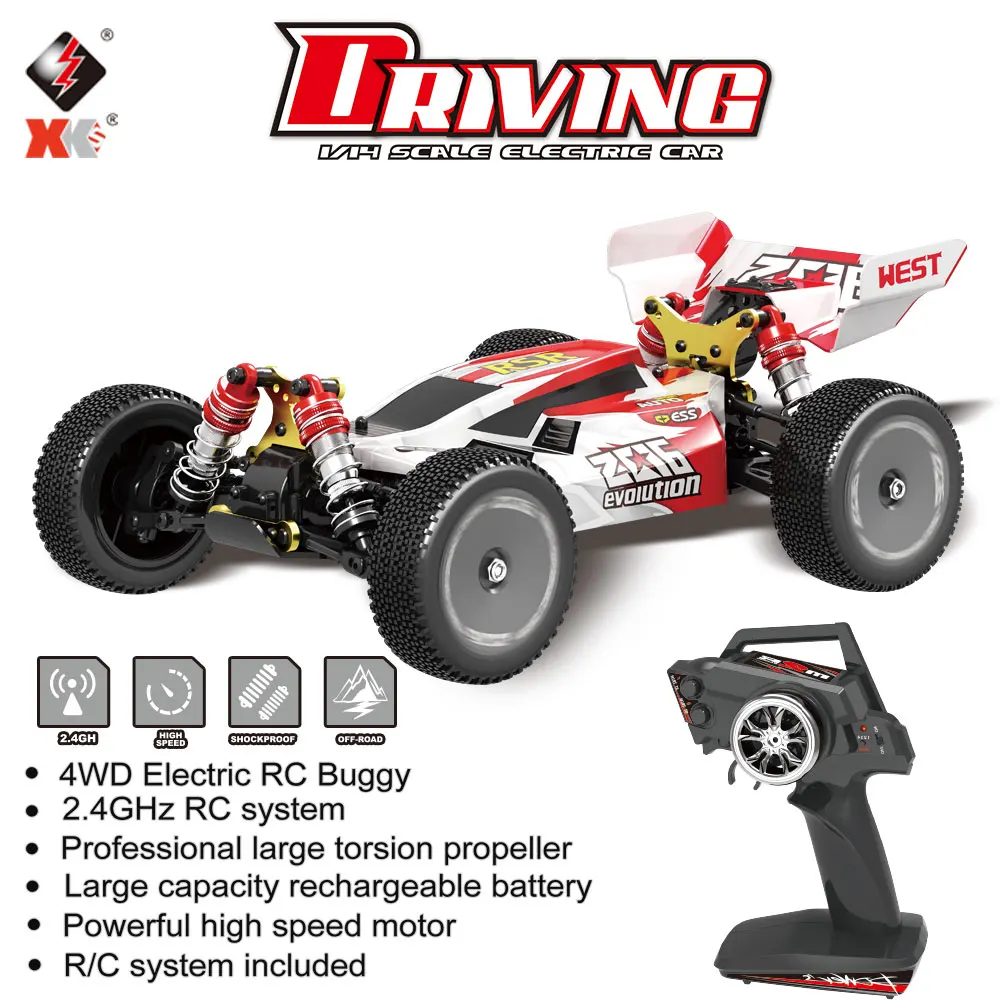Wl Toys Xks 144001 1/14 Rc Racing Car 60km/h High Speed 2.4ghz Rc Buggy