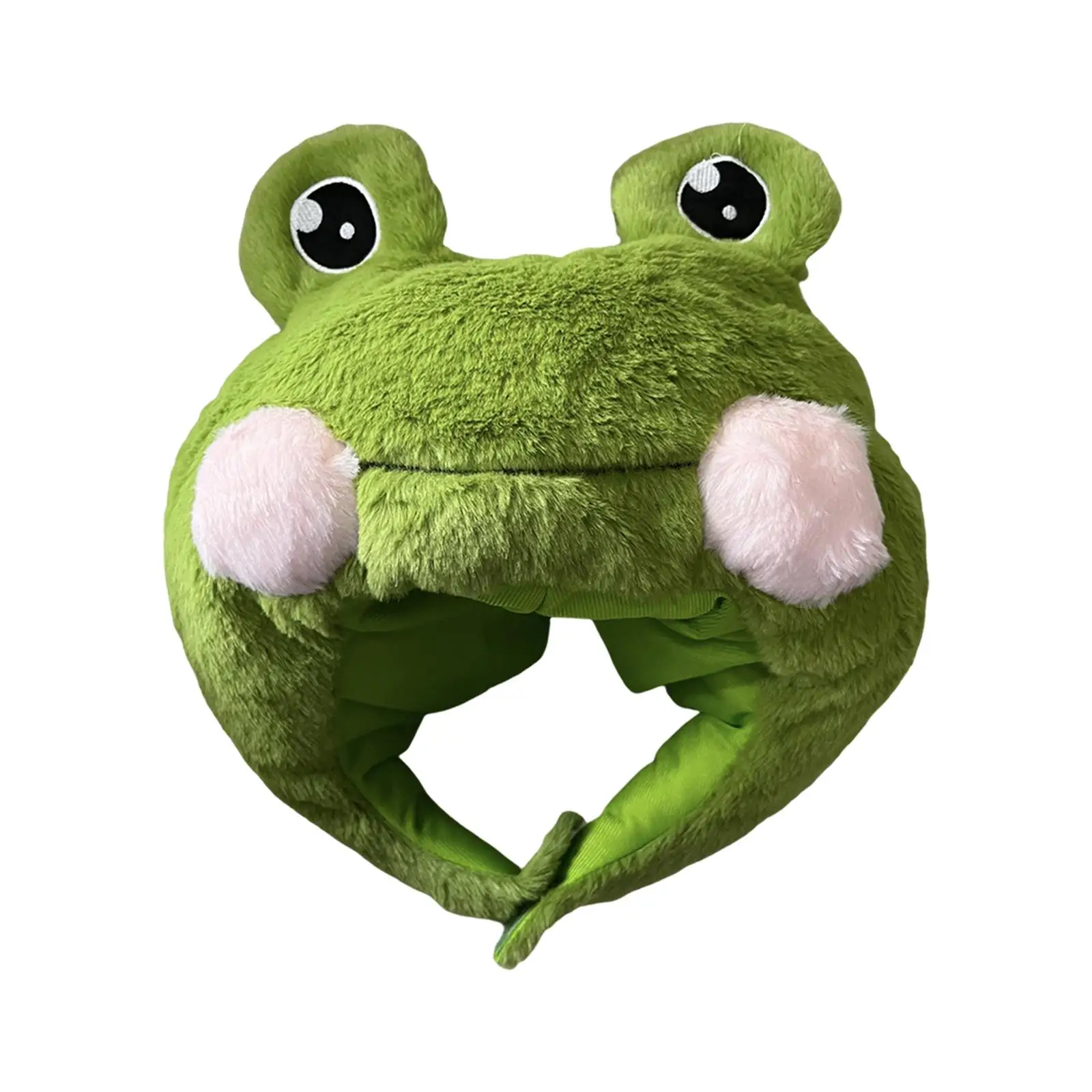 Lovely Plush Frog Hat Headdress Headgear Party Hats Cosplay Headwear Festival