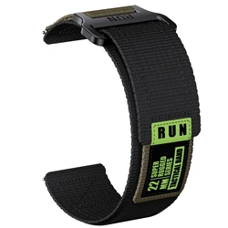 Soft Nylon Watch Strap, 24mm Sport Wristband Bracelet - 24mm (Black green)