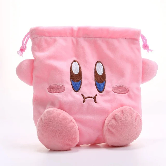 Star Kirby Storage Bag Cosplay Cosmetic Bag Cute Cosplay Toy Portable Drawstring Pocket Kawaii Kirby Cartoon Coin Purse Gift