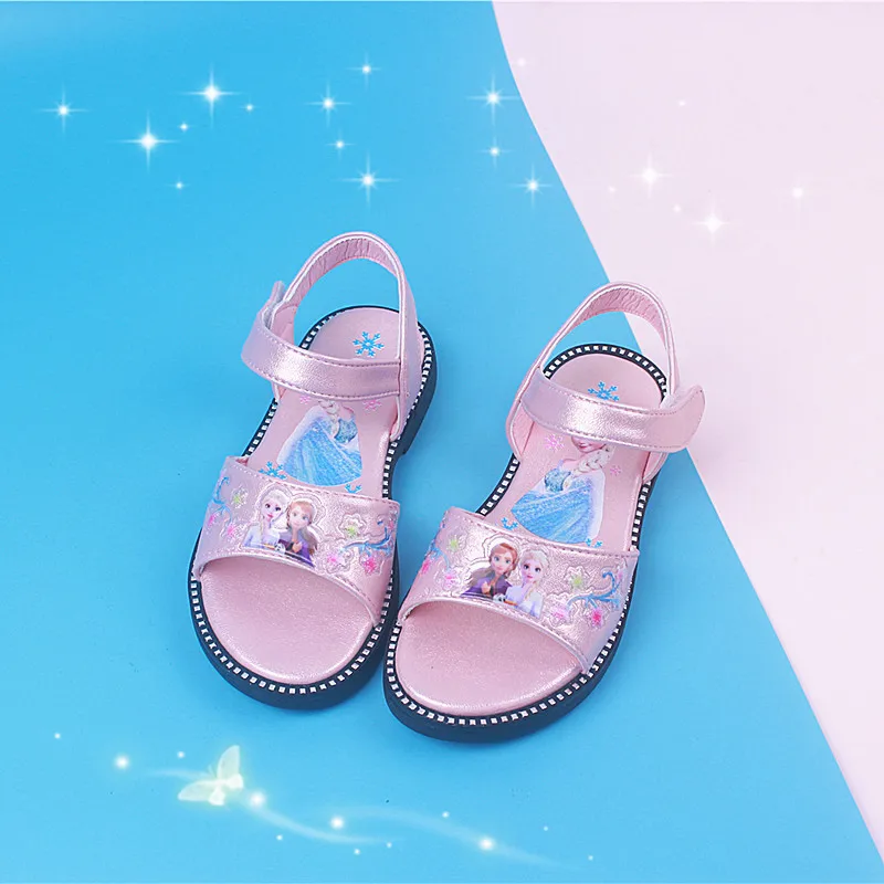 children's shoes for high arches Diseny Summer new girls frozen 2 sandals fashion cartoon  princess shoes beach shoes extra wide fit children's shoes