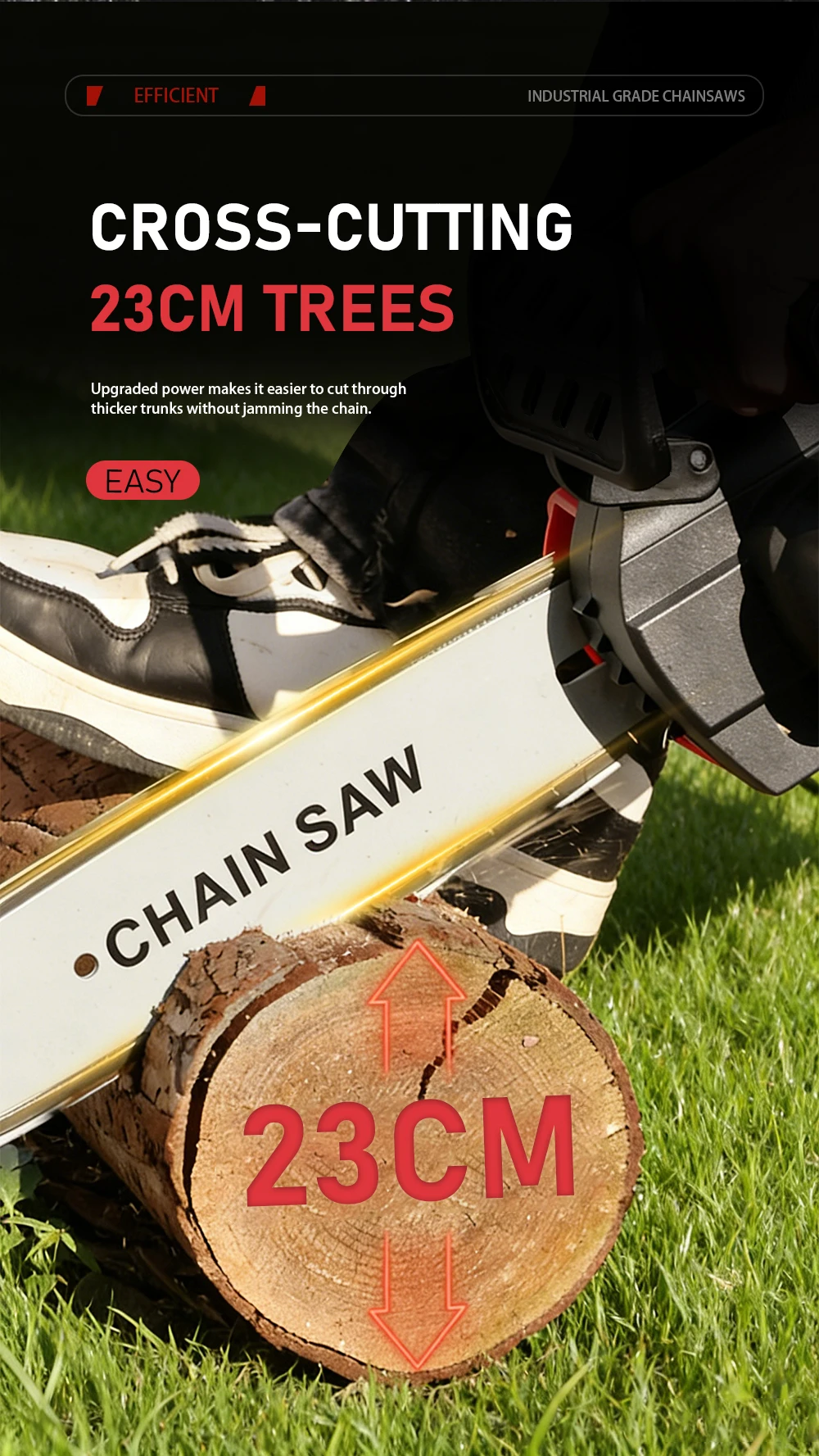12 Inch Cordless Chainsaw Electric Chain Saw Portable Handheld Wood Cutting Saw