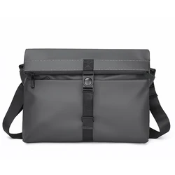 Sleek Black Crossbody Bag: Stylish & Lightweight Messenger for Work, Travel & Everyday Use (GRAY)