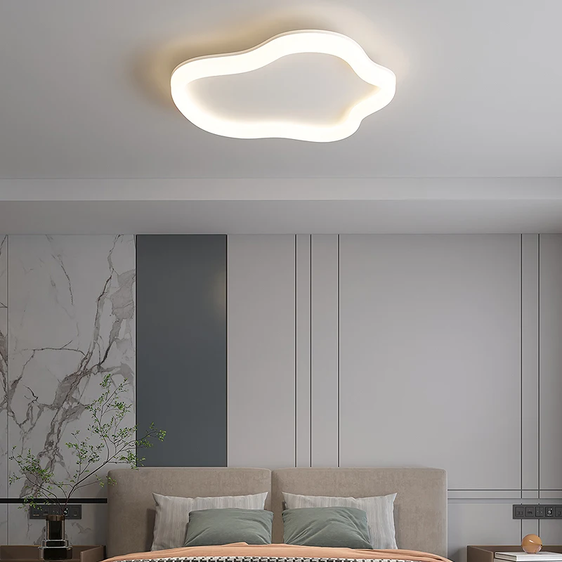 Lámpara creativa para dormitorio principal, luces de techo de nube inteligentes modernas simples, lámpara nórdica de crema para el hogar, lámpara de sala de estar para niños