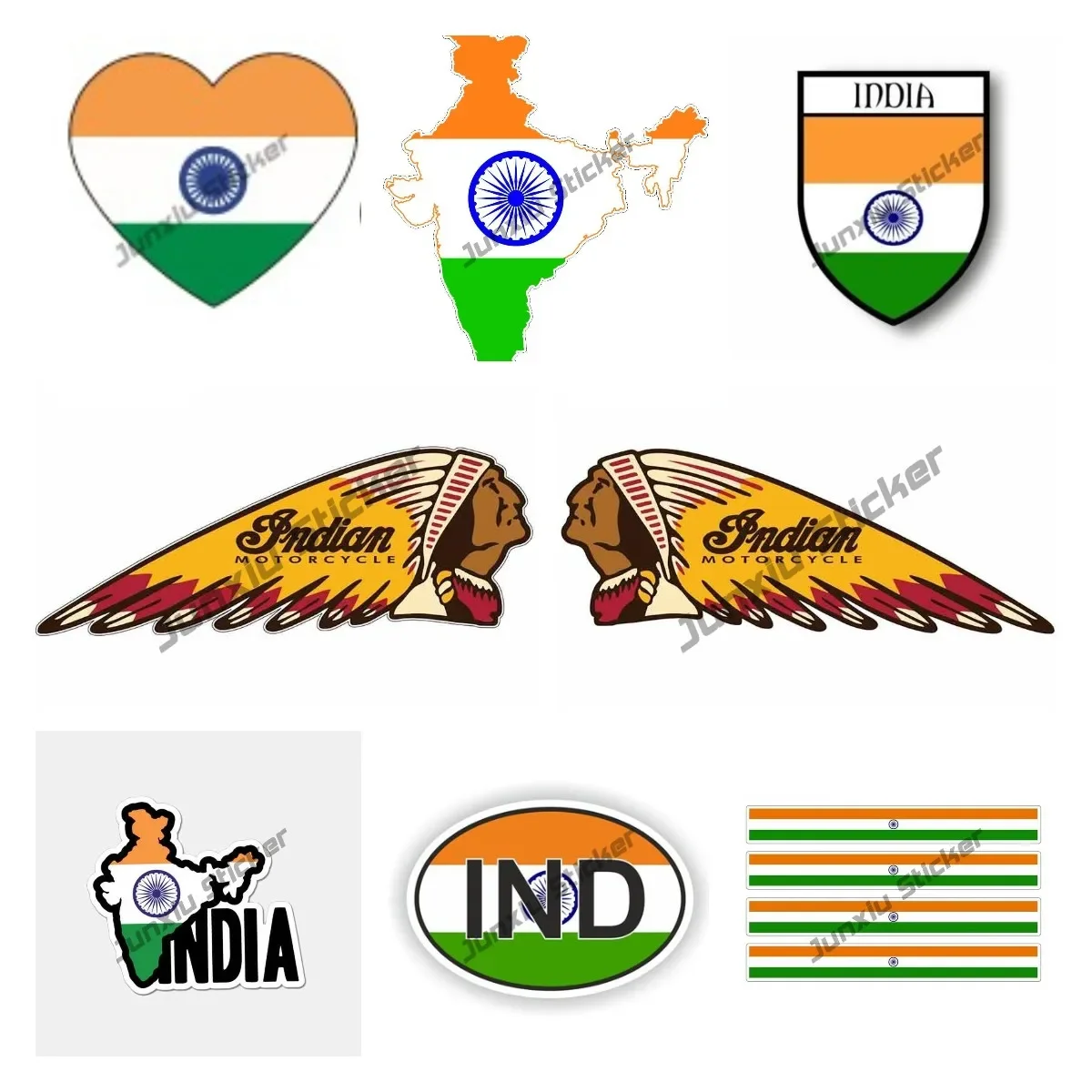 

India Flag Decal Sticker India Country Code Flag Helmet Waterproof Sunscreen Decal Premium Quality Vinyl Car Accessories