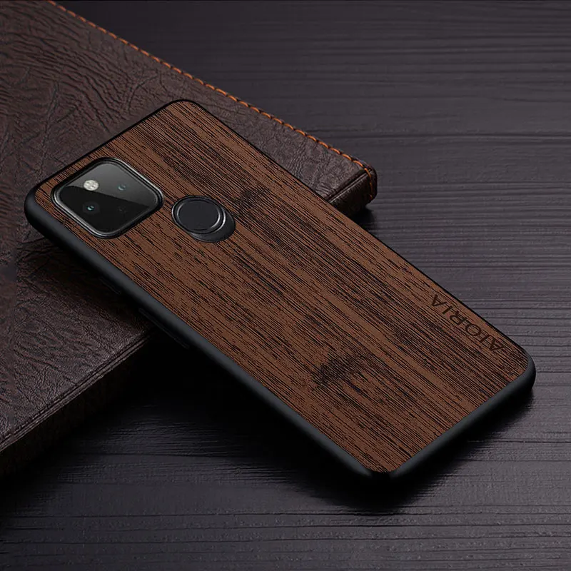 Luxury Bamboo Wood Pattern Leather Phone Case