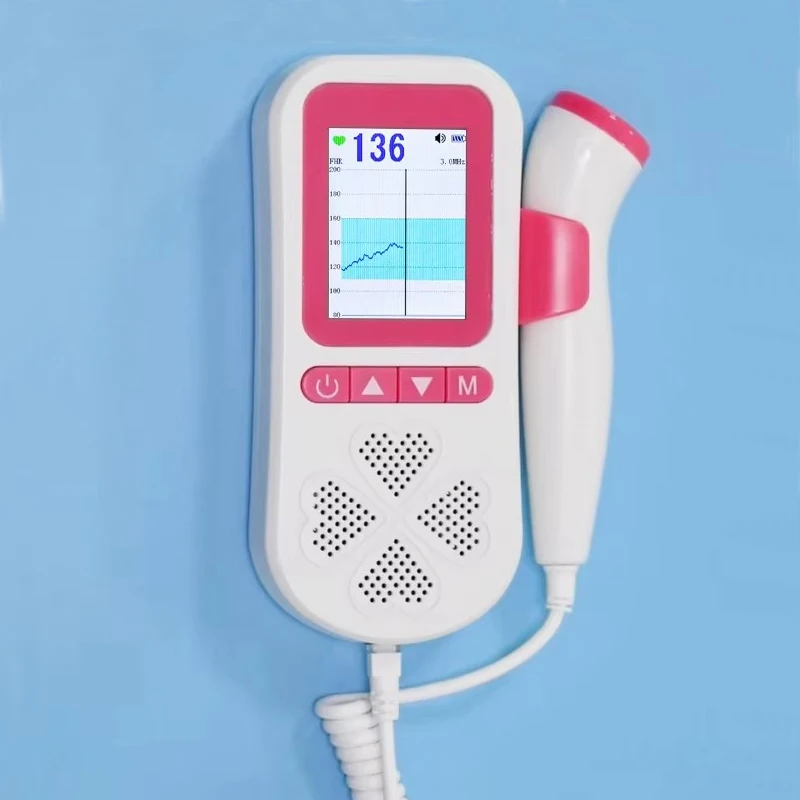 Ultrasound Doppler Fetal Portable Baby Heartbeat Rate Monitor For Pregnancy Fetal Heart Beat Doppler Rechargeable Medical fetal heart rate monitor