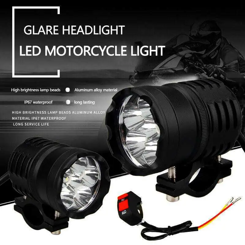 

LED Motorbike Spot High/Low 100W Auxiliary Bicycle Fog F650 K1200S Projector Lens light headlight bulb 4x4 ATV Bike SUV UTV