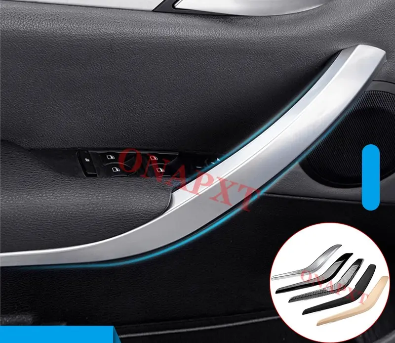 For BMW X1 E84 2010-2016 Car Inner door Panel handle Left Right Cover Interior Door Armrest Pull Trim Cover Beige Black 3