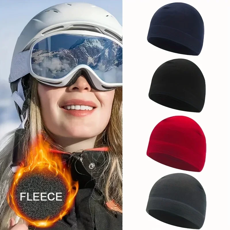 Winter Cycling Cap Windproof Thermal Ski Helmet Liner Running Skiing Motorcycle Earmuffs Hat Outdoors Cycling Helmet Liner