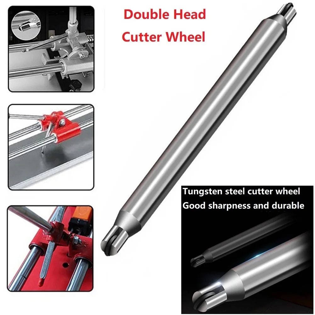Replacement Porcelain Scoring Wheel For Manual Tile Cutters Double Head Steel Design For Reliable Tile Edge Scoring Performance