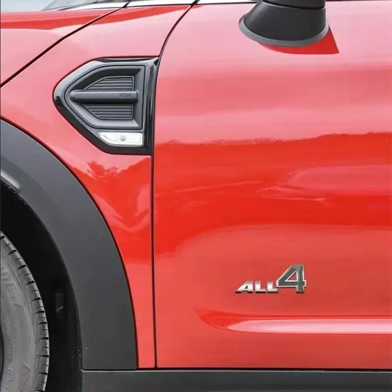 Badge ALL4 En Métal 3D – 12,2 X 4,7 Cm – Autocollant Pour MINI Cooper – Couleur Rouge