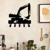 1pc Iron Crafts Wall Hanging Excavator Key Rack Hanger 9 inch Wide/6 inch Wide Metal Wall Art key Hanger Towel Rack Organizer 6