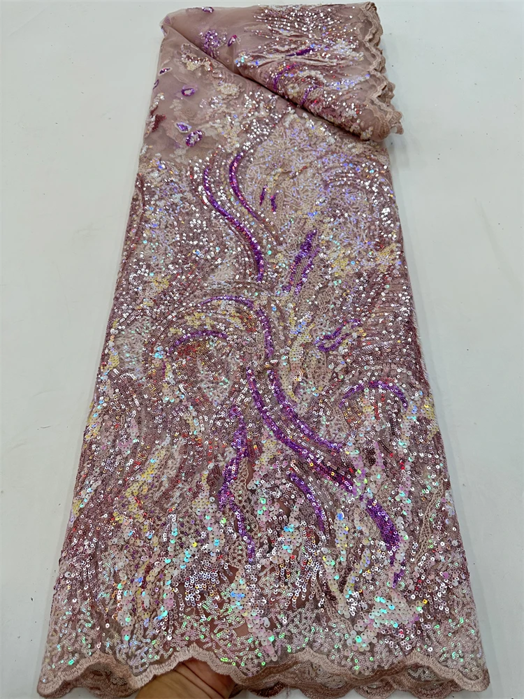 

Новинка 2024, роскошная элегантная африканская вышивка, кружевная ткань для жениха, ткань для свадебной вечеринки RF