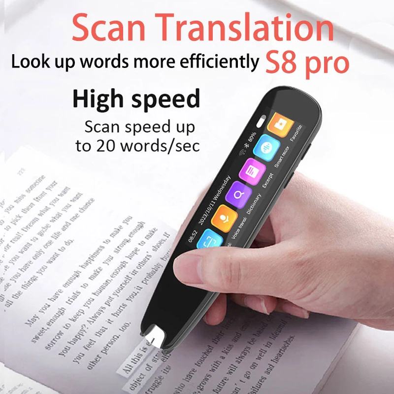S8 pro Translation Pen Scan Reader Device Text Scanning Reading Translator Wifi 134 Languages Travel Abroad Available Offline