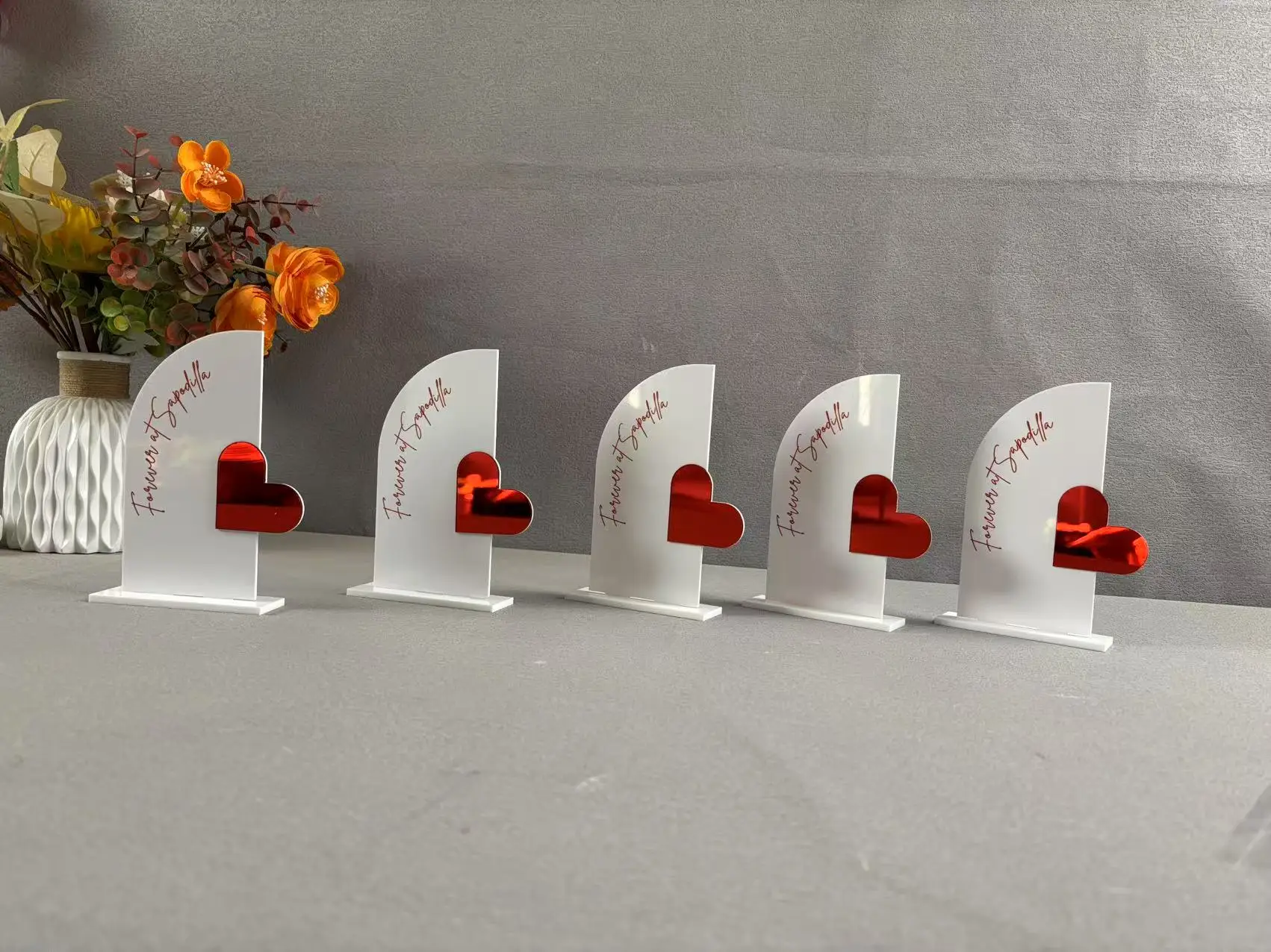 Modern Half Arch Table Numbers 3D Table Numbers Acrylic Number Sign Wedding Decor Wedding Stationery Reception Decor wedding table numbers