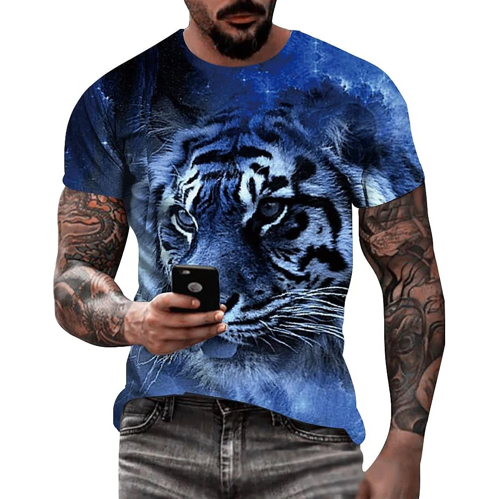 

Men's 3D Print Skull T-Shirt 3D Creative Print Short Sleeve T-Shirt Casual Round Neck Novelty Street Fashion Tees Shirt