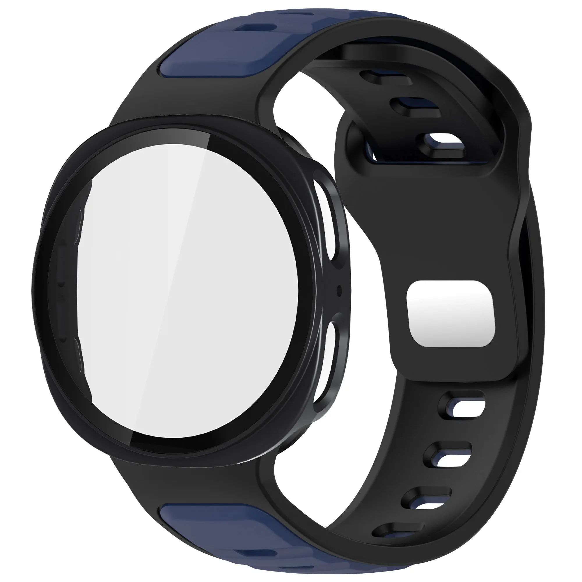 Premium Tempered Glass Protective Case with Silicone Strap